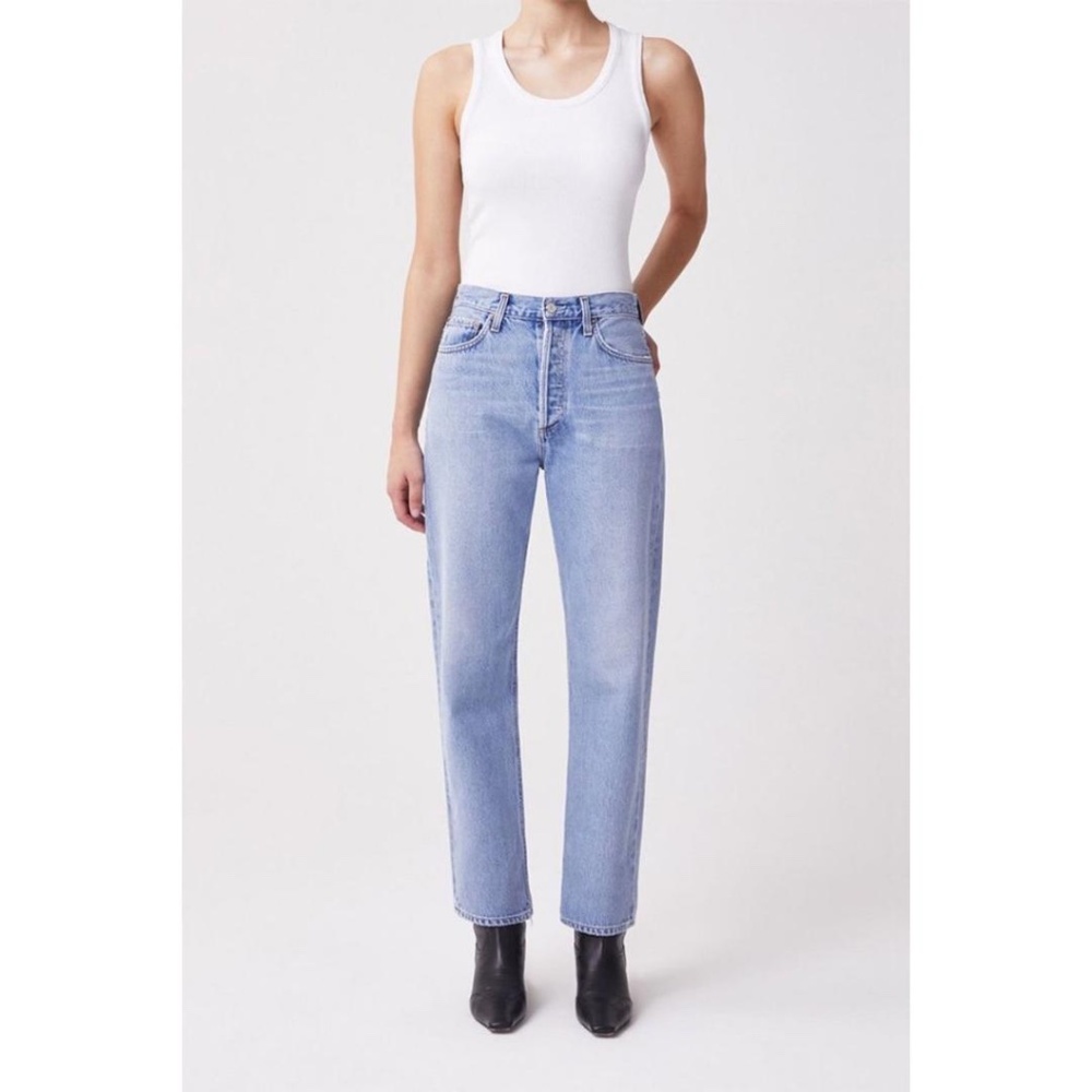 AGOLDE 90s Pinch Waist Straight Jeans in Soundwave